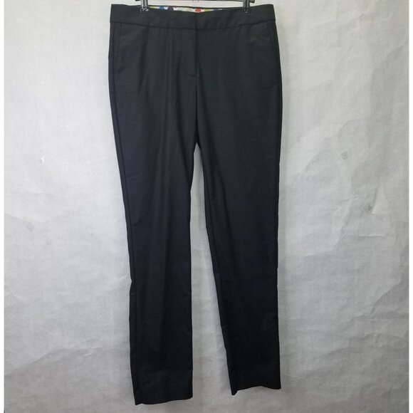 Boden Hampshire Pants Women's 8 Stretch Cotton Chino Black Straight Leg Pockets - Picture 1 of 16